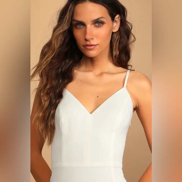 Lulus Vow of Romance White Cutout Maxi Dress.  Size Small. Wedding Dress. - Picture 4 of 5